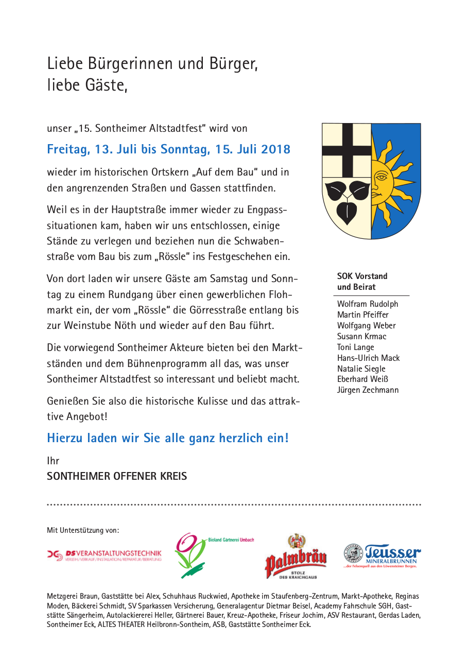 15 Sontheimer Altstadtfest